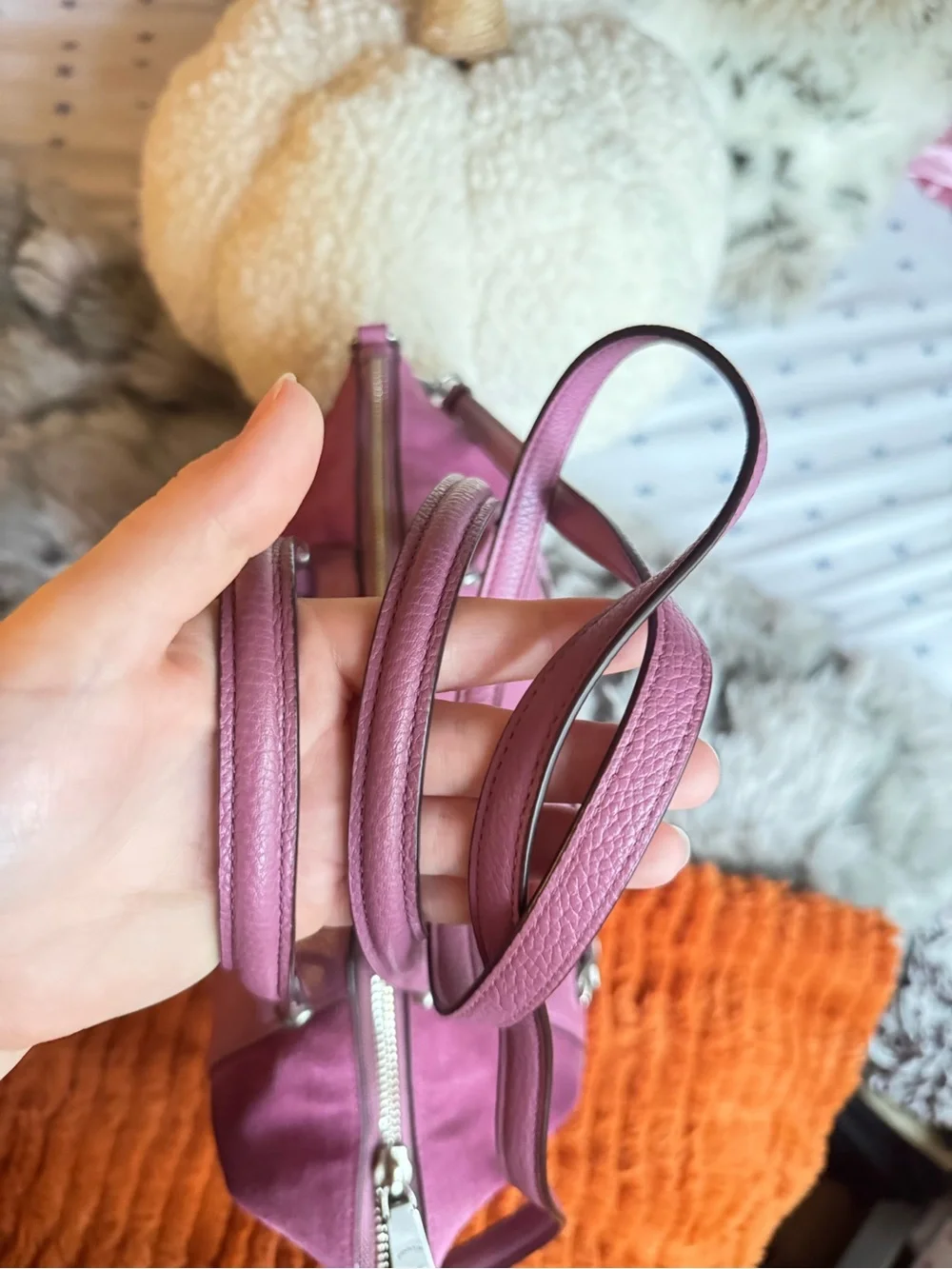 Coach pink leather prairie satchel handbag/crossbody